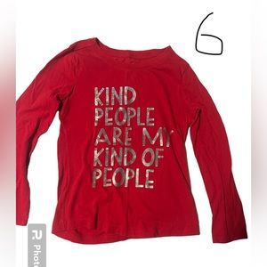 Red Long Sleeve Shirt for Girl